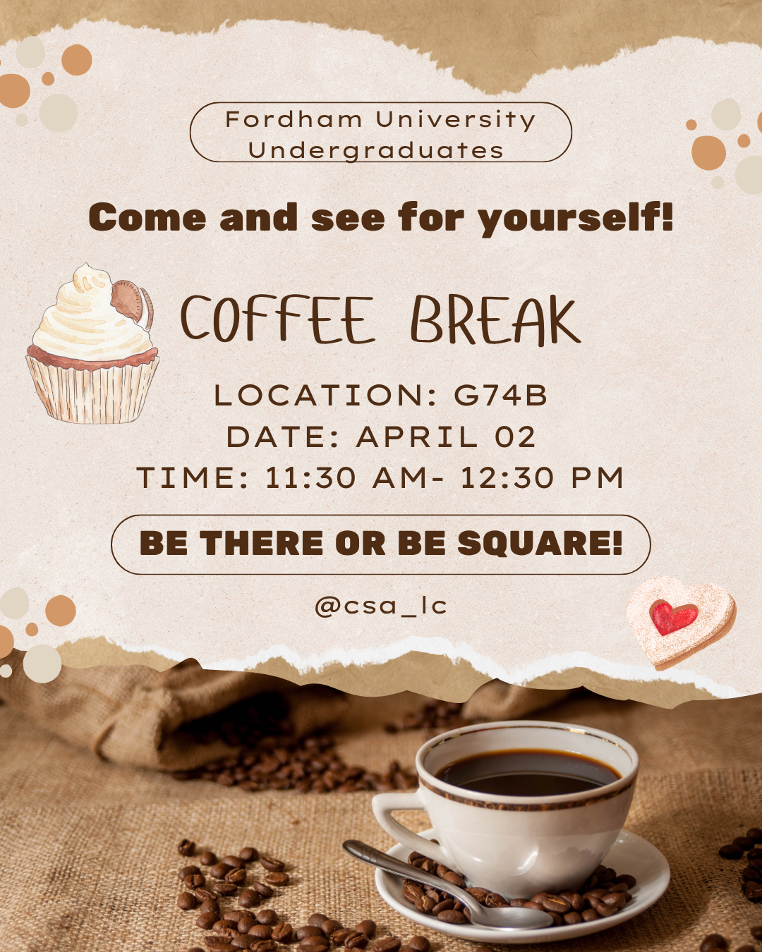 Coffee break event flyer