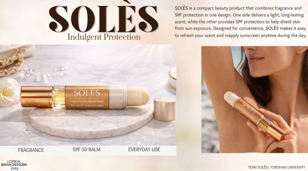 SOLÈS — L'Oréal Brandstorm title slide