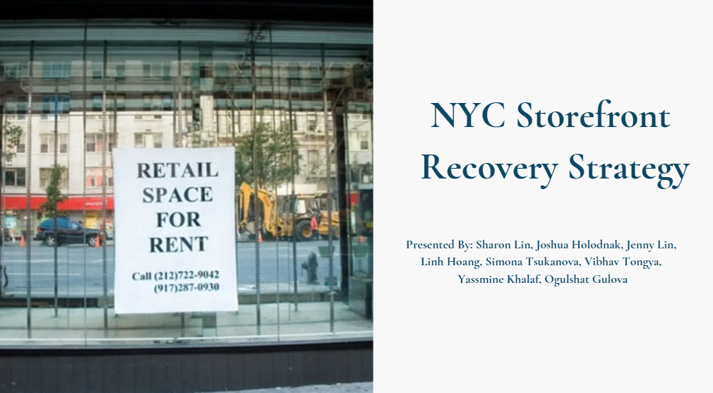 NYC Storefront Recovery Strategy — title slide