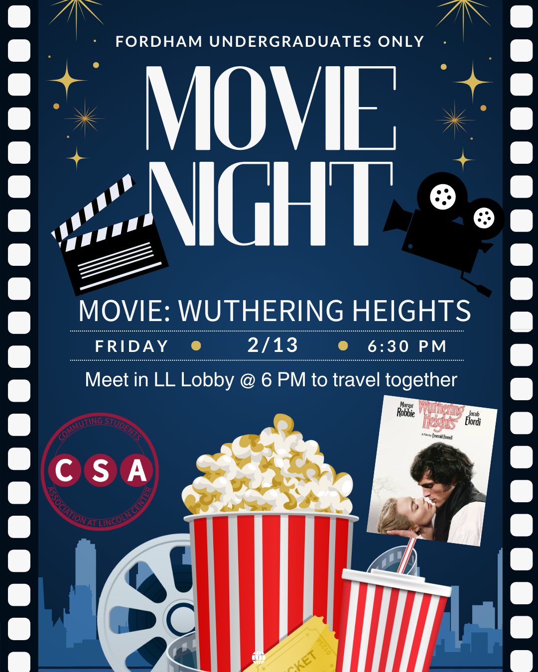 Movie night event flyer